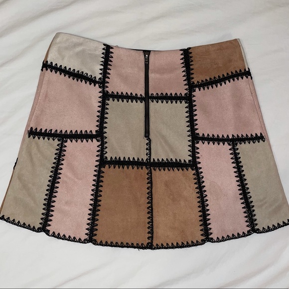 Gianni Bini Patchwork Pink Skirt (Size M) - Picture 3 of 5
